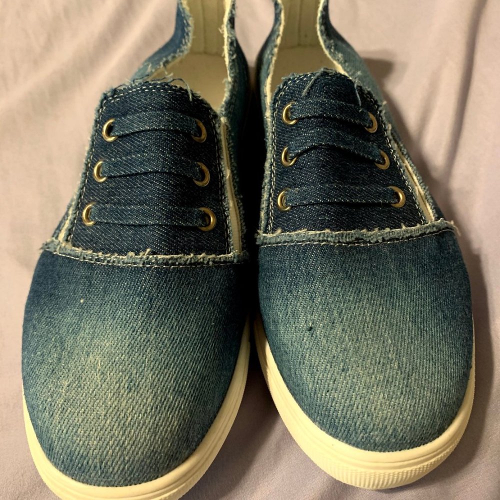 Denim Slip On Sneakers
